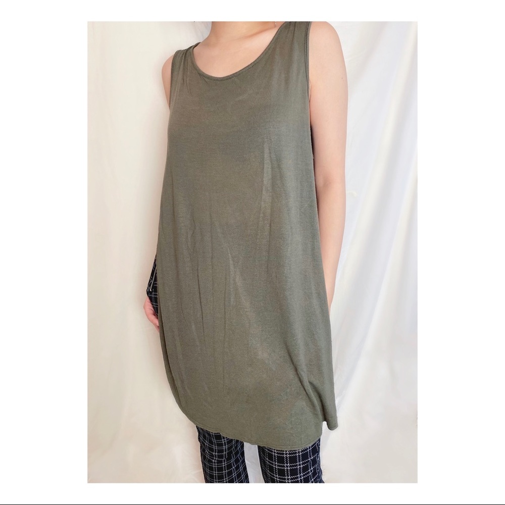 Longline Split Tank Top